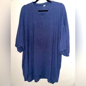 Foxy Kind women’s dark blue baggy oversized short sleeve loungewear top L XL